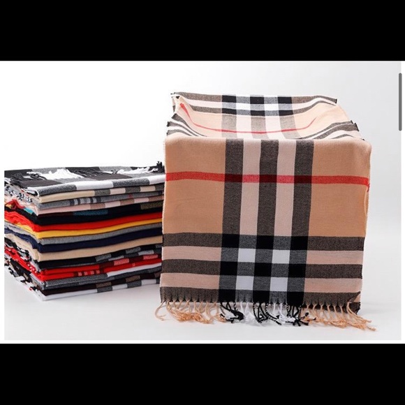 (last 1) 🌴Plaid British style pashmina scarf - BROWN Plaid - Picture 3 of 4